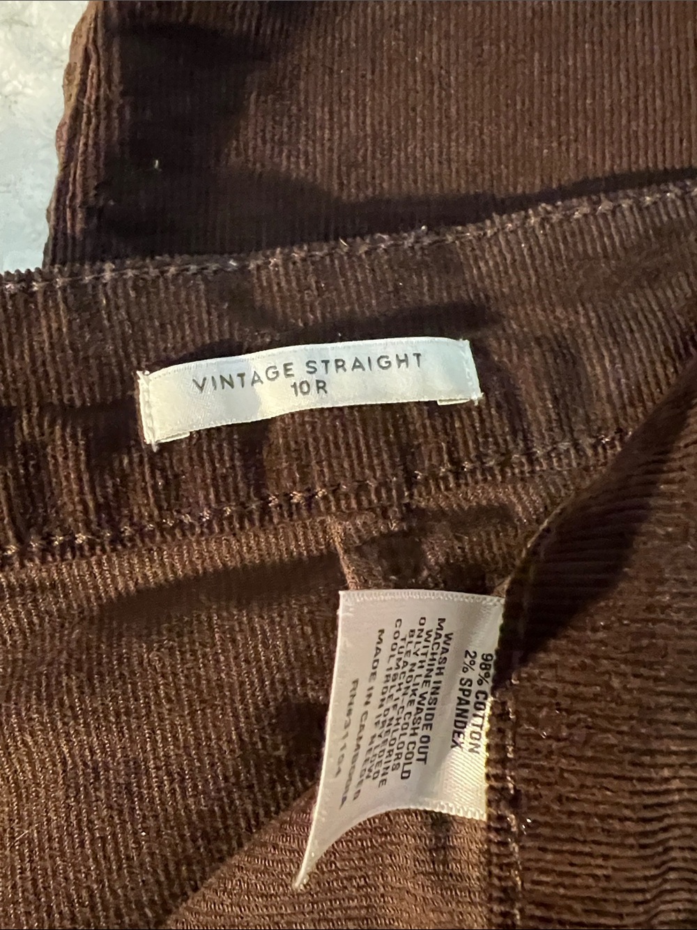 Women’s Dark Brown Corduroy Pants High Waist Pants Wonderly Brand - Picture 4 of 8